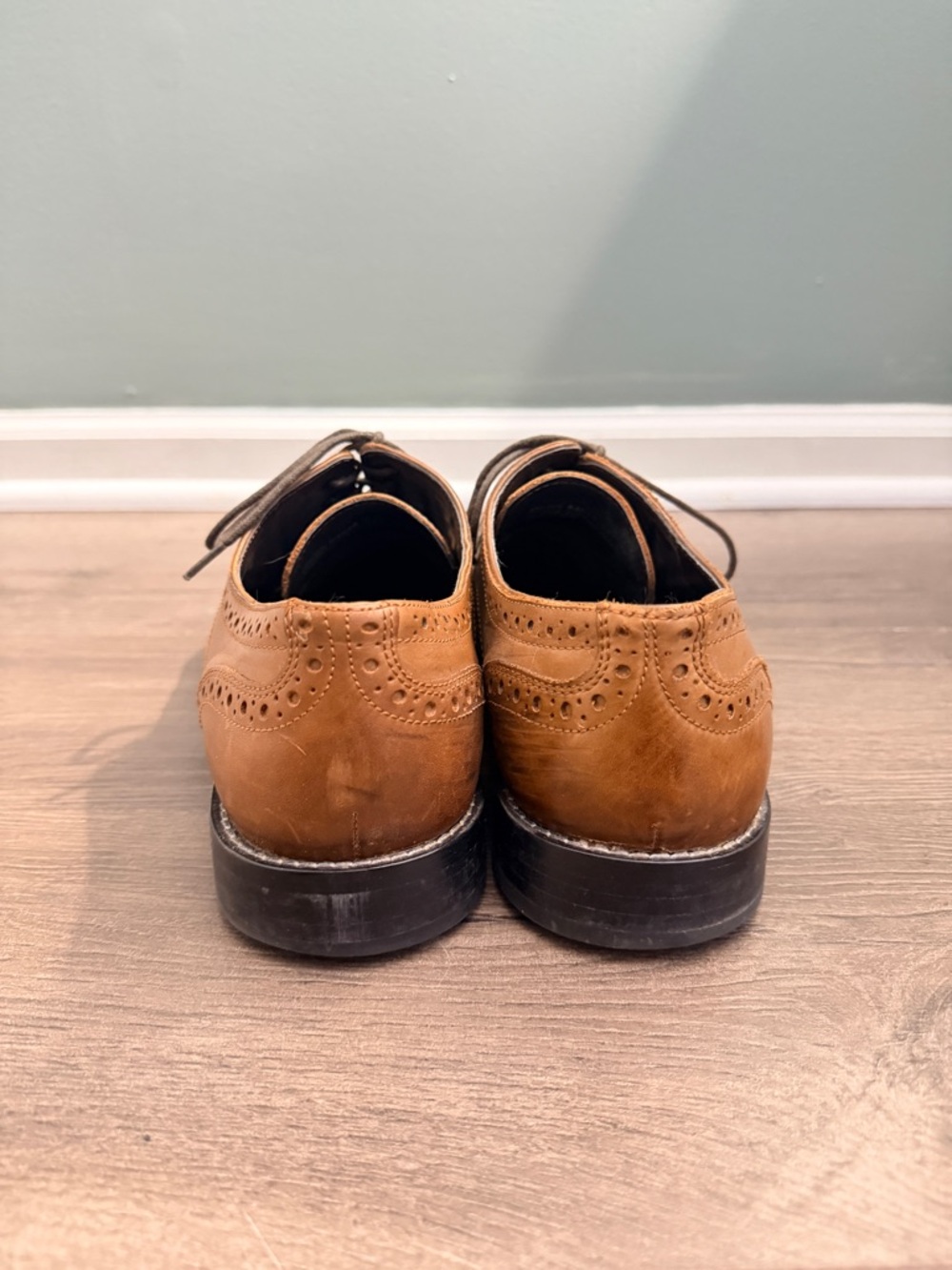 Nunn Bush Men's Brown Leather Wingtip Oxfords - Size 10.5 W - Picture 4 of 8
